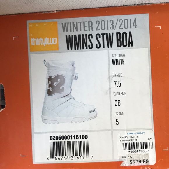 *SOLD* Brand New ThirtyTwo White Snowboard Boots - Picture 4 of 5